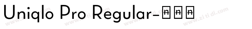 Uniqlo Pro Regular字体转换
